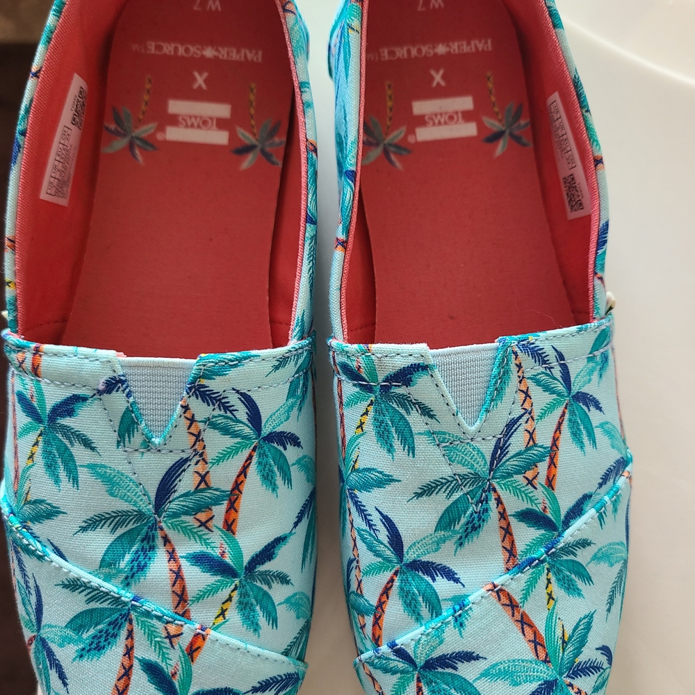 Toms X Paper Source Tropical Palm Tree Flats